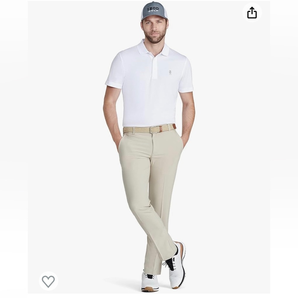 IZOD Men's Golf Swingflex Straight-fit Flat-Front Pants